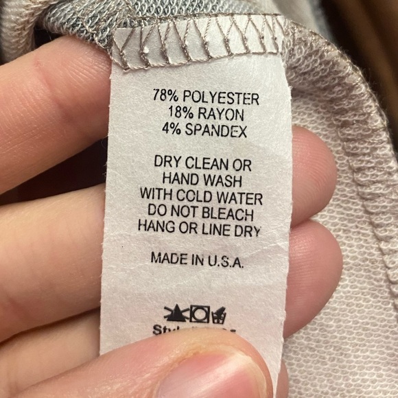 NWT Entro Boutique Brand Camel Tie Dye Hooded Tunic Sweatshirt Size Large - Picture 6 of 7